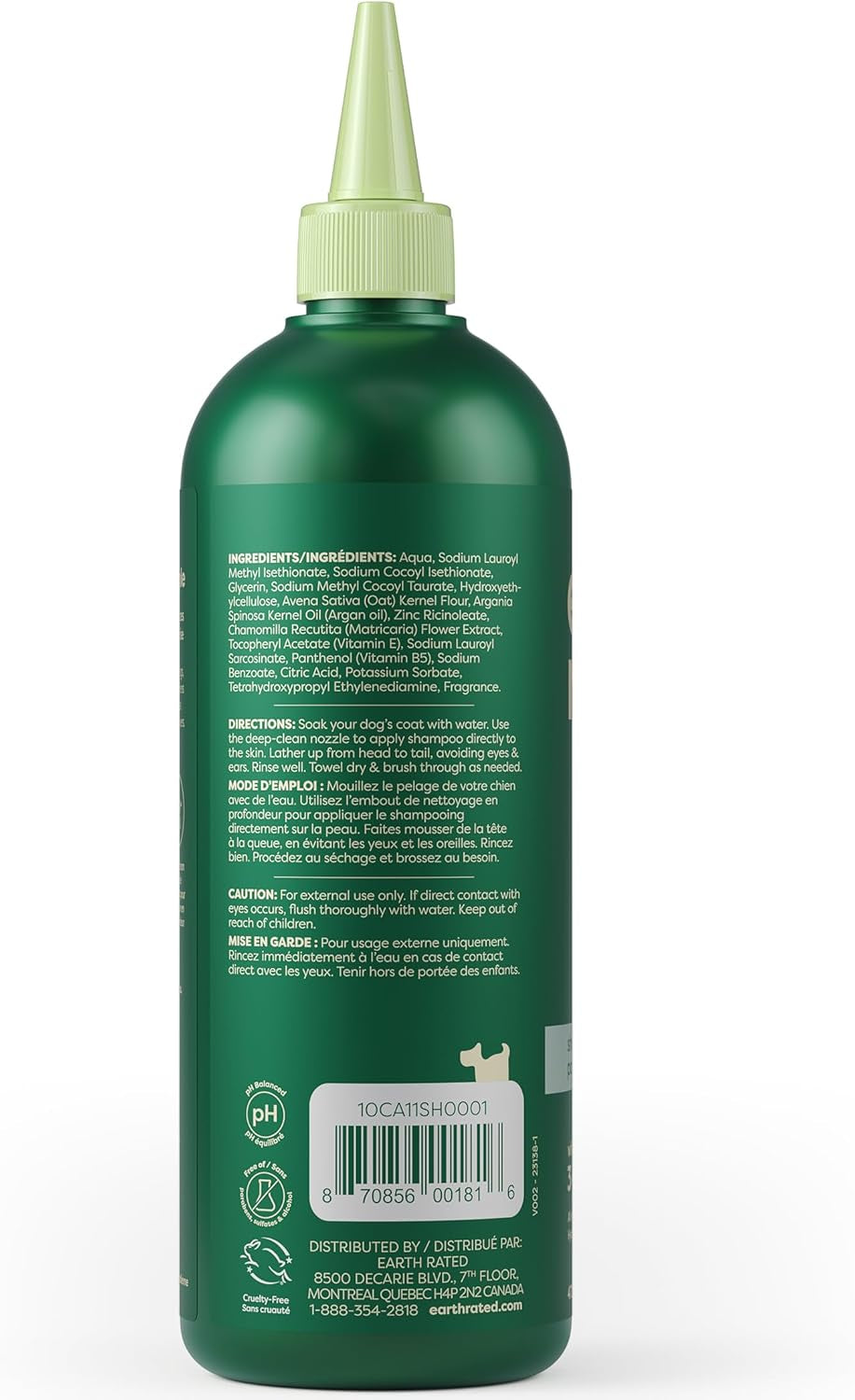 (A Canadian Company), 3-In-1 Soothing Dog Shampoo and Conditioner, Deodorizing Oatmeal Shampoos for Dogs and Puppies, Great for Smelly Pets, White Tea and Basil Scent, 473 Ml