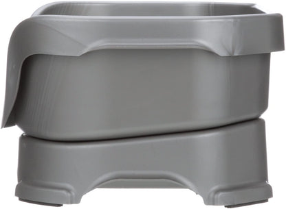 Neater Feeder Deluxe Mess Proof Dog Bowls Elevated for Small Dogs under 19 Lbs, Made in USA, No Spill Raised Dog Food Bowl Stand Feeding Station, Food and Water Bowl Set, Grey