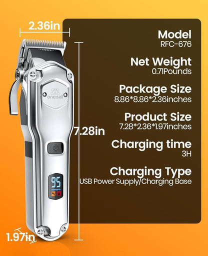 Dog Clippers for Grooming for Thick Heavy Coats/Low Noise Rechargeable Cordless Pet Shaver with Stainless Steel Blade/Waterproof Dog Shaver for Dogs Pets and Animals